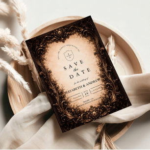 Save The Date Mariage Cadre Gothique Baroque