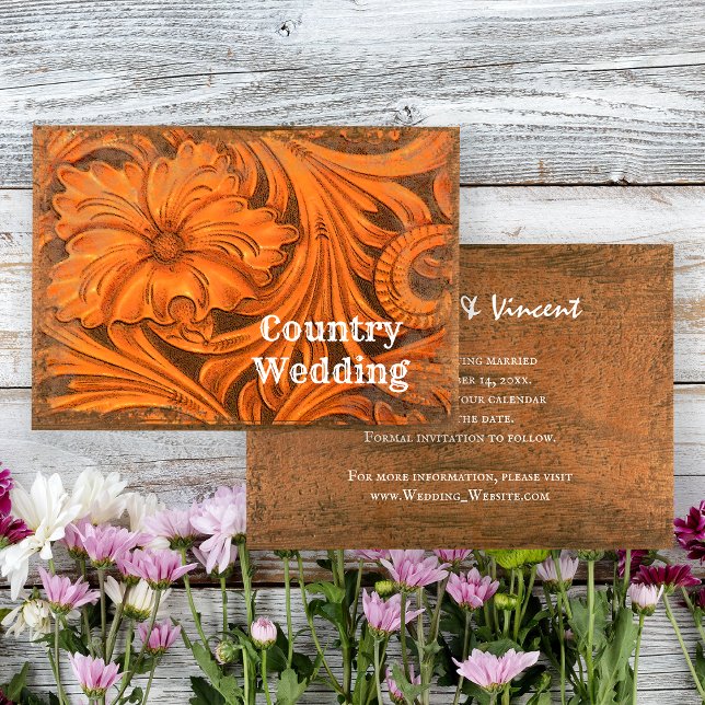 Save The Date Mariage campagnard de fleurs rustiques Enregistrer (Créateur téléchargé)