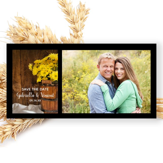 Save The Date Mariage campagnard de regroupement et de marguerit (Créateur téléchargé)