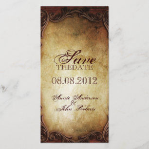 Save The Date mariage campagnard occidental de typographie
