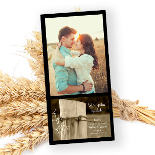 Save The Date Mariage campagnard postal de clôture rurale Enregi