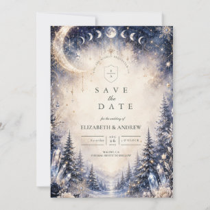 Save The Date Mariage céleste hivernal intemporel
