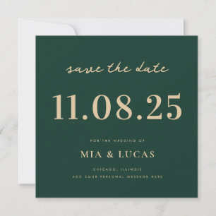 Save The Date Mariage Chic Minimal Date Non Photo Enregistrer La