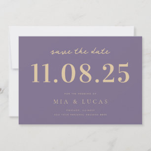 Save The Date Mariage Chic Minimal Date Non Photo Enregistrer La