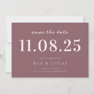Save The Date Mariage Chic Minimal Date Non Photo Enregistrer La