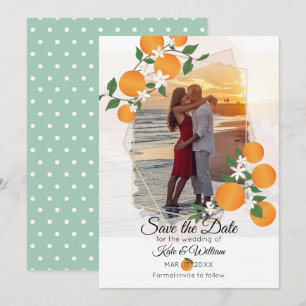 Save The Date Mariage Citron Fleur d'Oranger