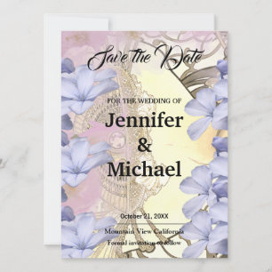 Save The Date Mariage classique Floral