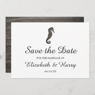 Save The Date Mariage Clay Seahorse Beach