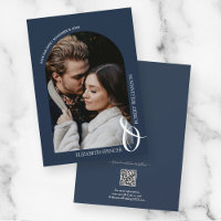 Mariage Code QR Bleu Marine Photo