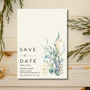 Save The Date Mariage côtier Seashell 