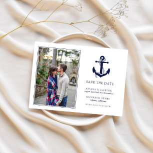 Save The Date Mariage d'Ancres nautiques RSVP
