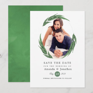 Save The Date Mariage dans la verdure de la forêt boisée