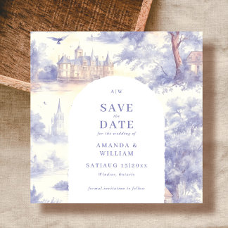 Save The Date Mariage dans le style Toile de Jouy