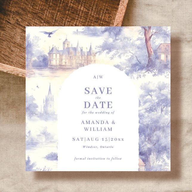 Save The Date Mariage dans le style Toile de Jouy (Créateur téléchargé)