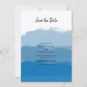 Save The Date Mariage d'aquarelle bleu plage
