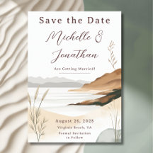 Mariage d'aquarelle Coastal Chic Beach