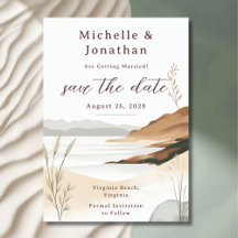 Mariage d'aquarelle Coastal Chic Beach