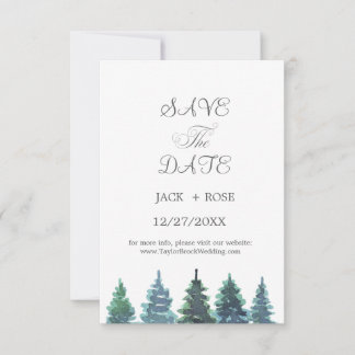 Save The Date Mariage d'aquarelle d'hiver