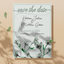 Mariage d'aquarelle florale Sage Green