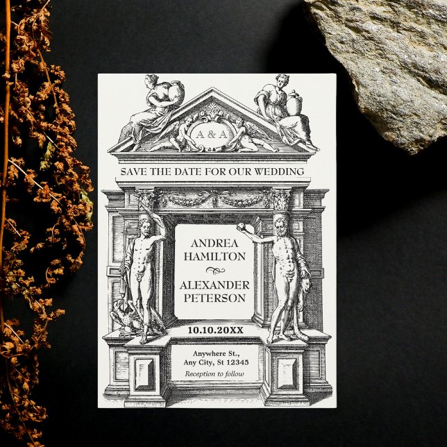 Save The Date Mariage d'architecture romaine grecque antique (Créateur téléchargé)