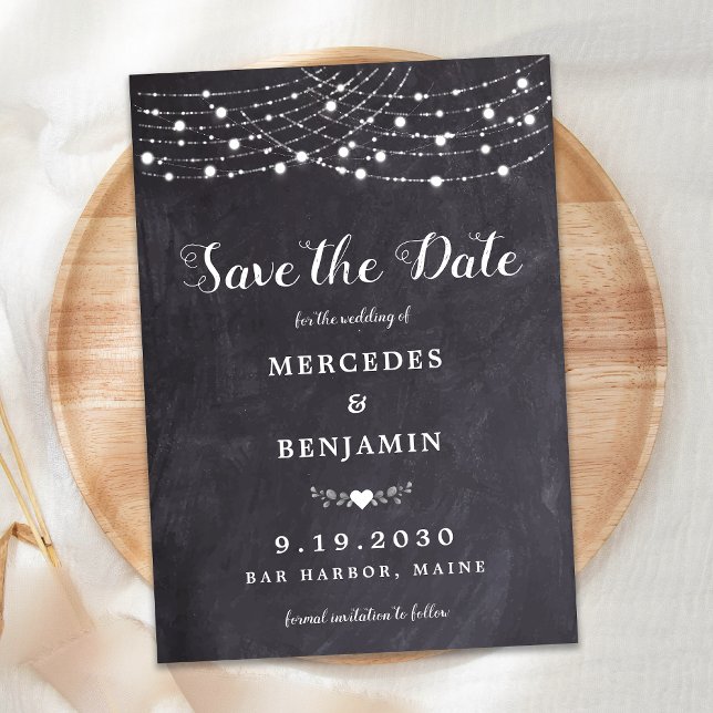 Save The Date Mariage d'ardoise du tableau de bord rustique (Créateur téléchargé)