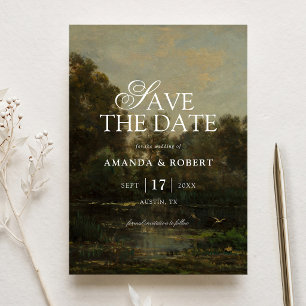 Save The Date Mariage d'Art Fin Romantique