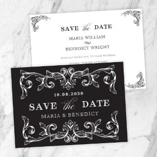 Save The Date mariage d'art ornemental vintage