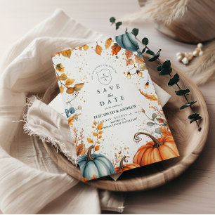 Save The Date Mariage de automne Citrouille rustique