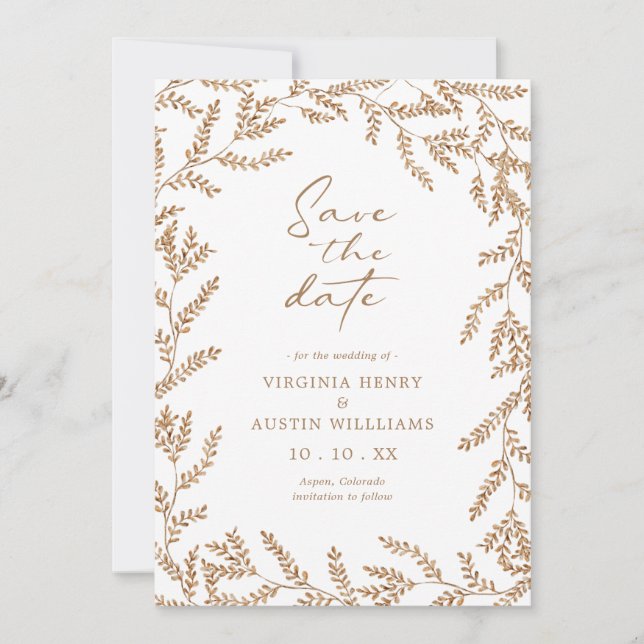 Save The Date Mariage de automne Enregistrer La Date (Devant)