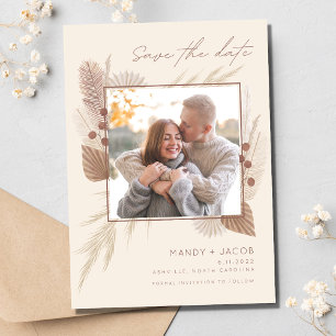 Save The Date Mariage de automne photo rustique