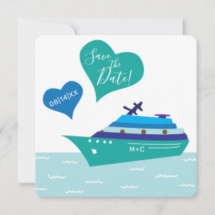 Save The Date Mariage de bateau de croisière Enregistrer la cart