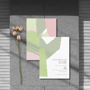 Save The Date Mariage de blocs de couleurs - ID740