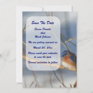 Save The Date Mariage de Bluebird d'hiver