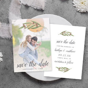 Save The Date Mariage De Branche D'Olivier Photo Enregistrer La