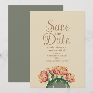 Save The Date Mariage de cactus à fleur de poires