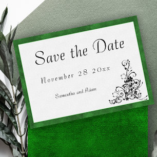 Save The Date Mariage de cadre vert Elegance moderne