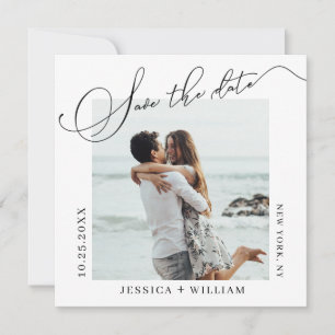 Save The Date Mariage de calligraphie tout simplement élégant Ph