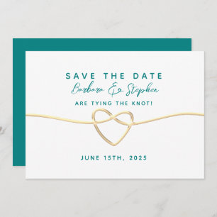 Save The Date Mariage de calligraphie turquoise