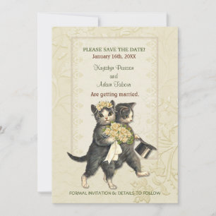 Save The Date Mariage de chats Posh Enregistrer la date