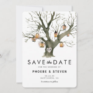 Save The Date Mariage de chêne Vintage rustique Enregistrer la d