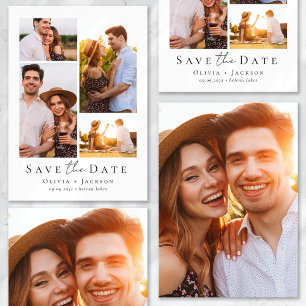 Save The Date Mariage de collection multi-photos moderne