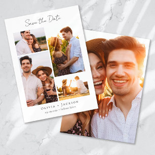 Save The Date Mariage de collection multi-photos moderne