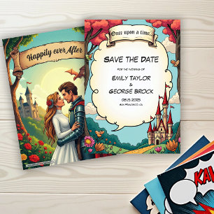 Save The Date Mariage de conte de fées au château de la forêt en