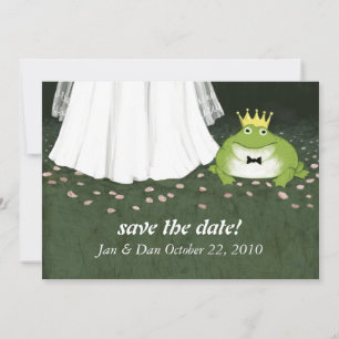 Save The Date Mariage de conte de fées Grenouille Prince Épargne