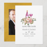 Mariage de dégustation de vin doré et rose Floral 