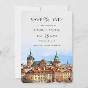 Save The Date Mariage de destination à Varsovie en Pologne
