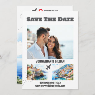 Save The Date Mariage de destination de la côte d'Amalfi sauvega