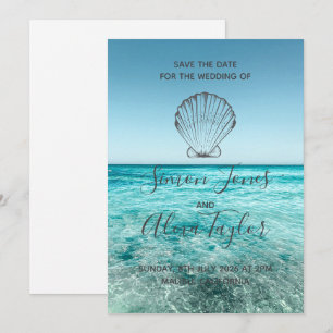 Save The Date Mariage de destination de plage, sauvez la date