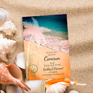 Save The Date Mariage de destination de plage tropicale