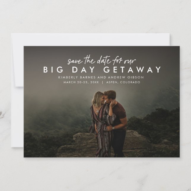 Save The Date Mariage de destination horizontal (Devant)